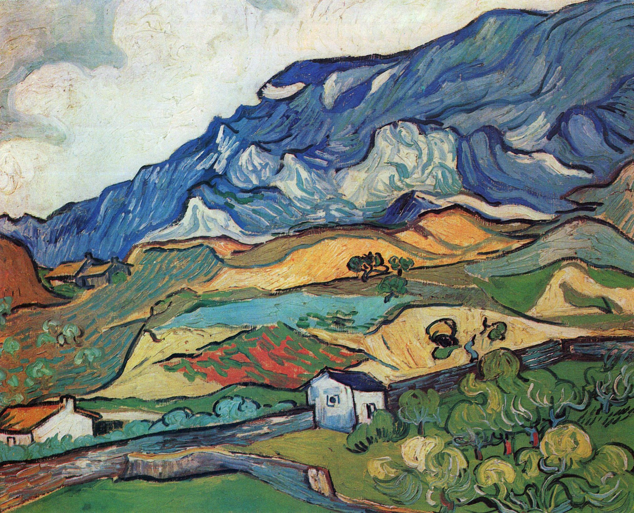 Les Alpilles, Mountain Landscape near South-Reme - Van Gogh Painting On Canvas